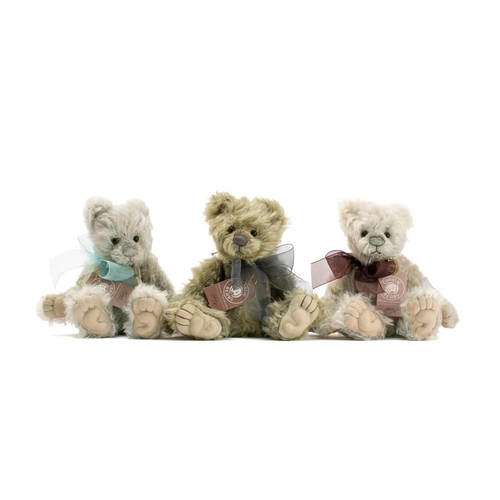 824 - Three Charlie Bears 'Minimo Collection' plush bears after Isabelle Lee: 'Digit', 'Bubbles' and Scall... 