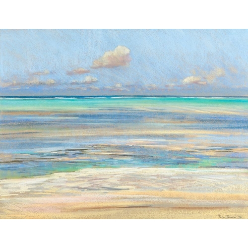 131 - * Peter Thomas [20/21st Century] - Beach scene,:- signed and dated '96, pastel drawing, 50 x 64cm, t... 