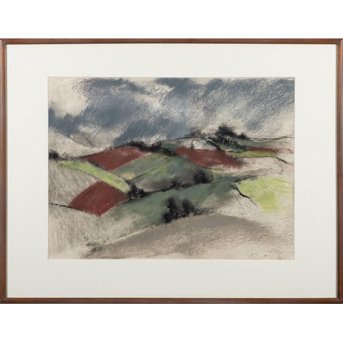 23 - * Francia Turner [Contemporary]- A Devon landscape,:- signed and dated '88, pastel drawing, 40 x 54c... 