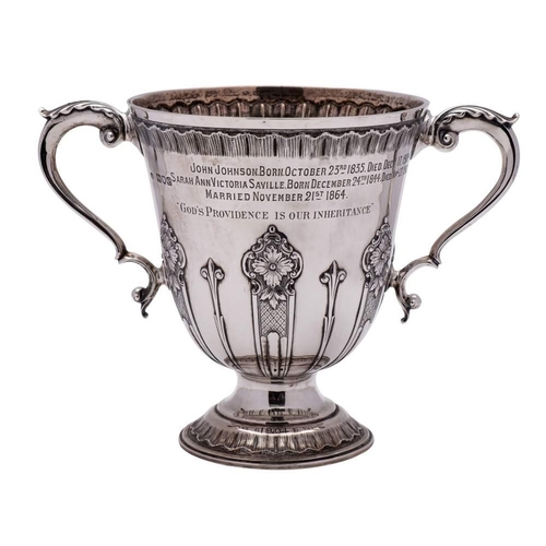 2 - A late Victorian silver twin-handled cup, maker Frederick Augustus Burridge, London, 1900: inscribed... 