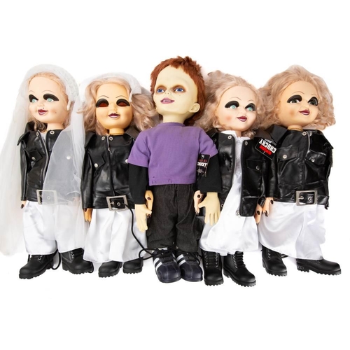 1351 - A group of six large 'Child's Play' film franchise dolls: comprising four 'Tiffany' dolls, a 'Chucky... 