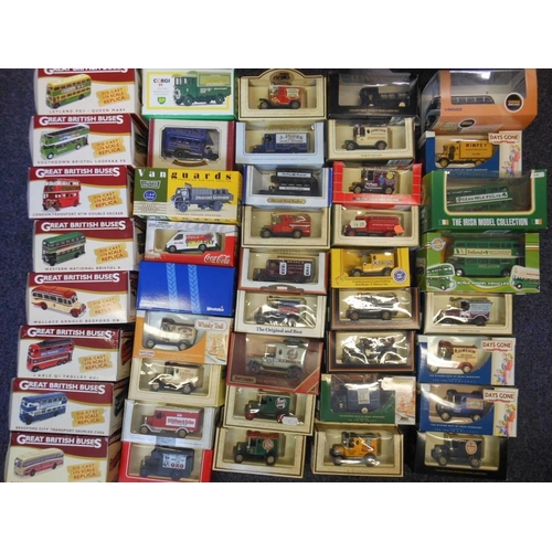 1356 - M.O.Y.s, LLedo and others a collection of assorted diecast vehicles: includes, tram, buses, lorries,... 