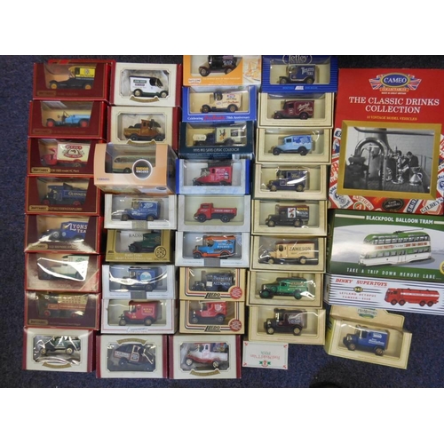 1356 - M.O.Y.s, LLedo and others a collection of assorted diecast vehicles: includes, tram, buses, lorries,... 