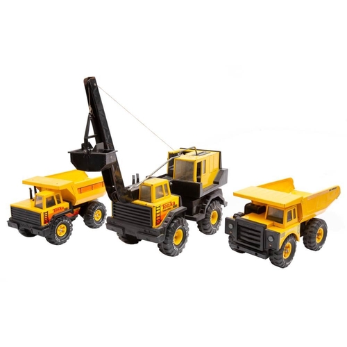 1363 - A group of three various Tonka construction vehicles: (playworn)