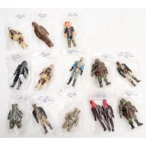 1364 - A collection of various loose Star Wars Figures: including Chewbacca, a Tie Fighter Pilot and others... 