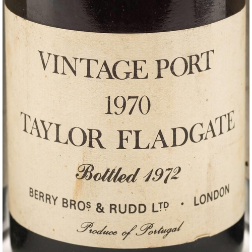 1406 - Seven bottles of Taylor Fladgate Vintage port, 1970, Berry Bros & Rudd Ltd. (7)