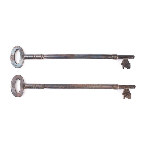 157 - A pair of long shaft keys stamped '32': (2)
