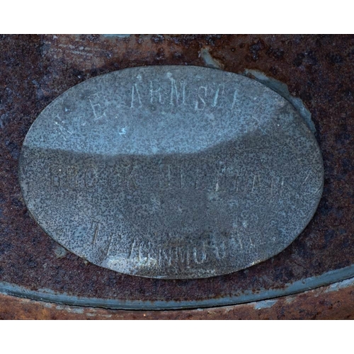 381 - A milk churn with brass label for 'W E Armstead Brook Hill Dairy Teignmouth': together with two othe... 