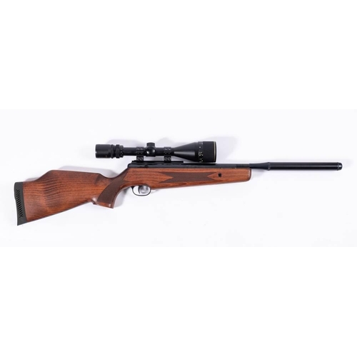 451 - A BSA Lightning .177 calibre air rifle: serial number AR35593, with suppressor and chequered semi pi... 