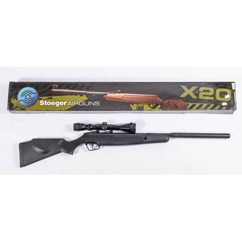 452 - A Stoeger X20 S2 .177 calibre break barrel air rifle: serial number STG1615514, black finish, in ori... 