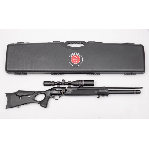 471 - A Hatsan Galatian .22 calibre PCP air rifle: serial number 051421009, moderator  thirteen round maga... 