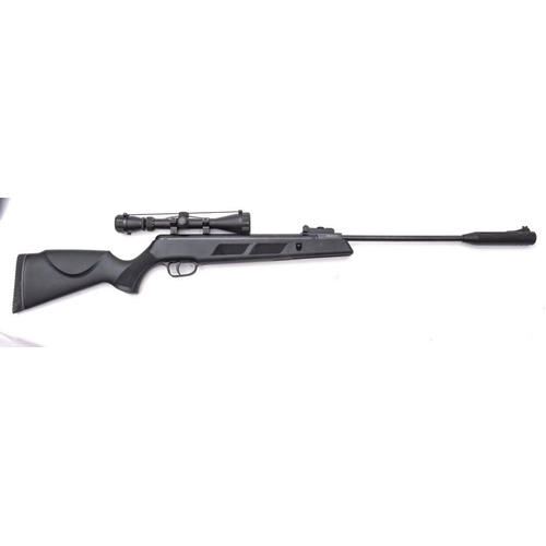 478 - An Artremis SR1000S .22 calibre air rifle: full chequered black composite stock, fitted an Enfield 3... 