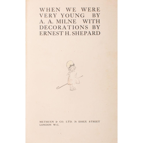 105 - MILNE, A. A - When We Were Very Young : illustrated by Ernest H. Shepard, org. blue cloth skilfully ... 