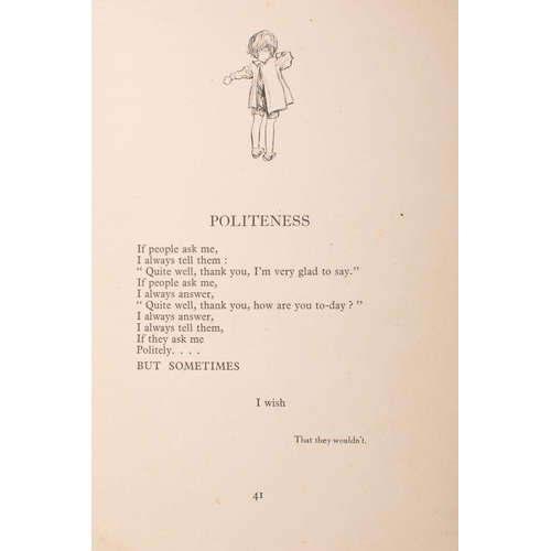 105 - MILNE, A. A - When We Were Very Young : illustrated by Ernest H. Shepard, org. blue cloth skilfully ... 