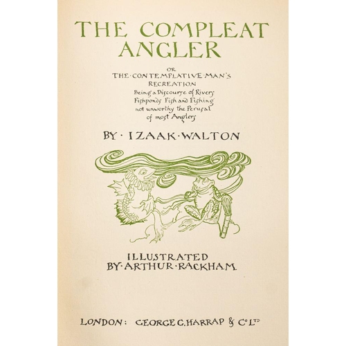 122 - RACKHAM, Arthur : Illustrator ... The Compleat Angler, org. green cloth lettered and decorated in gi... 