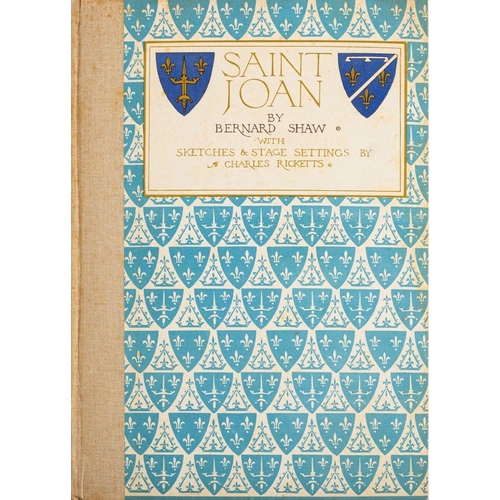 130 - SHAW, Bernard : Saint Joan A Chronicle Play In Six Scenes and an Epilogue by Bernard Shaw with Sketc... 