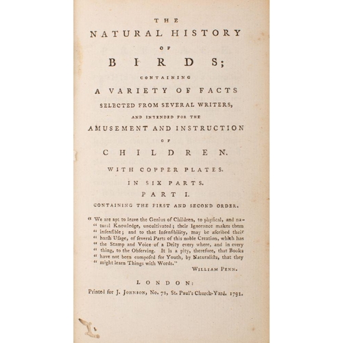 134 - TRIMMER, (Sarah) - Plates to the Natural History of Birds .... Four vols bound in two, colour plates... 