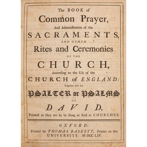 158 - BIBLE : The Book of Common Prayer, etc. cont. crushed morocco, 4to, Oxford, 1754.