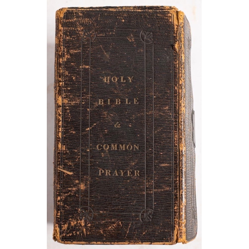 159 - BIBLE : The Holy Bible & the Book of Common Prayer, cont. crushed morocco, all edges in gilt in  cus... 