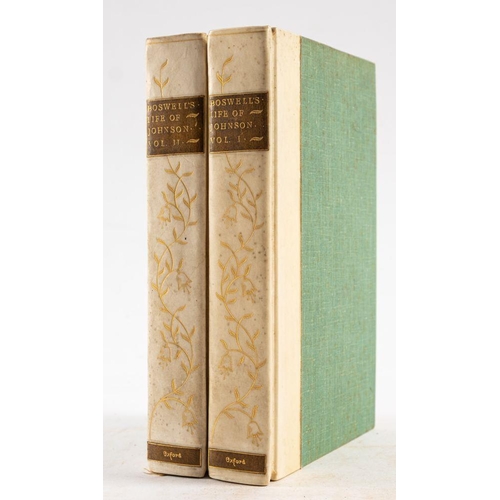 164 - BINDINGS : Boswell's Life of Johnson, 2 vols, cont. quarter vellum with morocco labels, 8vo, Oxford ... 