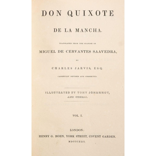 185 - CERVANTES SAAVEDRA, Miguel De - Don Quixote De La Mancha ... translated by Charles Jarvis. 2 vols. i... 