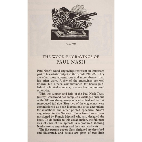 20 - NASH, PAUL The Wood-Engravings of Paul Nash Woodbridge: the Wood Lea Press, 1997. A catalogue of Pau... 