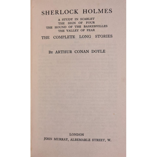 201 - DOYLE, Arthur Conan - Sherlock Holmes.... The Complete Long Stories : Finely rebound in crimson half... 