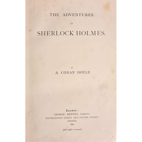 202 - DOYLE, Arthur Conan -The Adventures of Sherlock Holmes : illust.org. pictorial cloth worn, lightly r... 