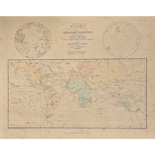 205 - ETON COLLEGE : Modern Atlas, consisting of Thirty-Five coloured Maps : ... half roan lacks spine clo... 