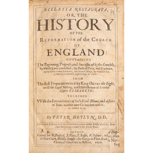 222 - HEYLYN, P - Cyprianus Anglicus : or, the History of the Life and Death, of the most Reverend and Ren... 