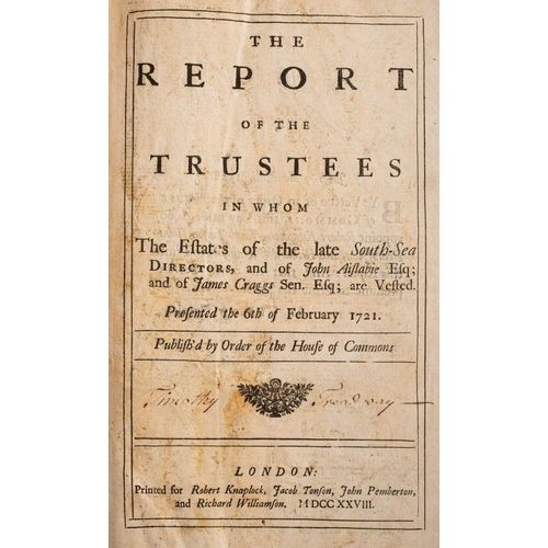 244 - '' PAMPHLETS '' : Inc. The Report of the Trustees in whom the Estates of the late South-Sea Director... 