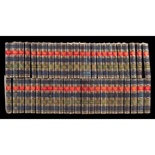 263 - SCOTT, Walter - Waverley Novels : 48 volumes, plates, cont. half calf with contrasting morocco spine... 