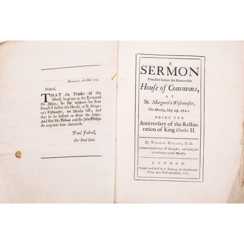 265 - SERMONS : A Collection of six early 18th century sermons * Chichester interest