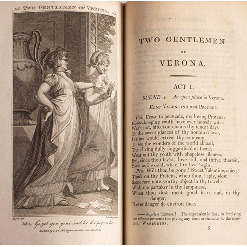 266 - SHAKSPEARE, William : The Plays - 9 volume set, full calf neatly rebacked, plates, 8vo, London, 1805... 