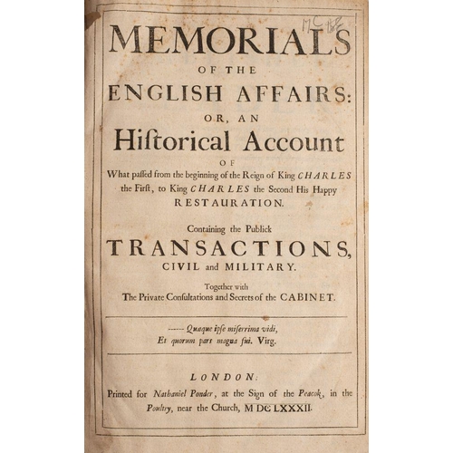 290 - WHITELOCK, Bulstrode - Memorials of the English Affairs : or, an Historical Account of what passed f... 