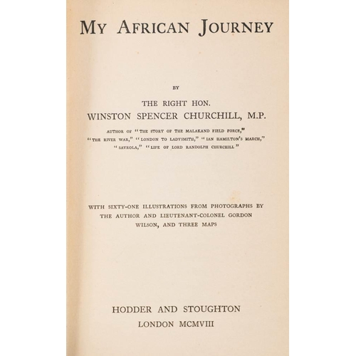 305 - CHURCHILL, Winston  Spencer - My African Journey : org. red pictorial cloth, 3 maps, 47 plates showi... 