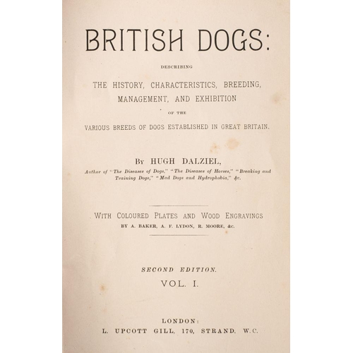 407 - DALZIEL, Hugh - British Dogs : describing the history, the breeding, management, and exhibition, col... 