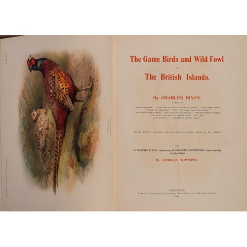 412 - DIXON, Charles : The Game Birds and Wild Fowl of the British Islands : 41 coloured lithograph plates... 