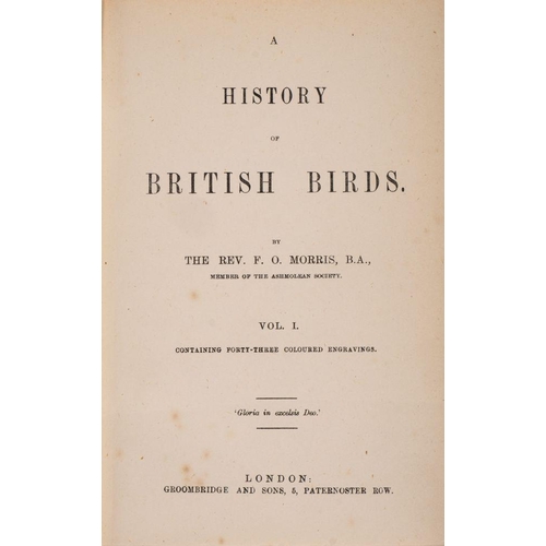 422 - MORRIS, F. O - A History of British Birds : 8 vol. set, 358 colour plates, a couple of plates loose,... 