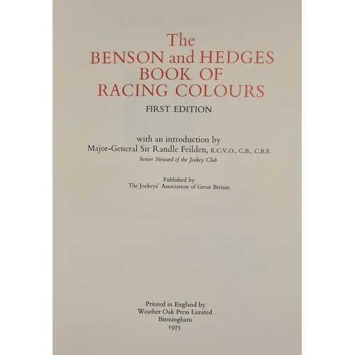 454 - Jockeys' Association : The Benson and Hedges Book of Racing Colours. Illustrated throughout, 4to, or... 