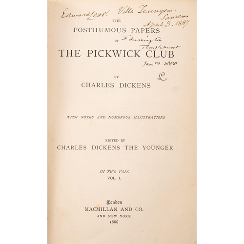 472 - EDWARD LEAR - ( 1812-1888 ) The Posthumous Papers of the Pickwick Club, 2 vol, Jubilee Edition, org.... 