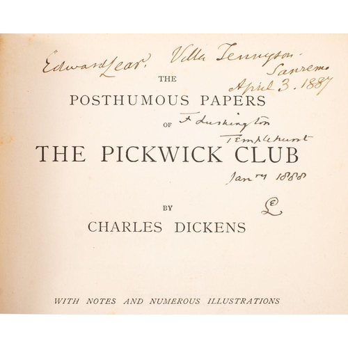 472 - EDWARD LEAR - ( 1812-1888 ) The Posthumous Papers of the Pickwick Club, 2 vol, Jubilee Edition, org.... 