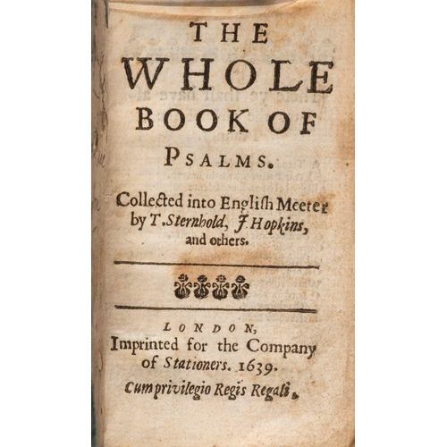 473 - EMBROIDERED  BINDING : [Seventeen century] - The Whole Book of Psalms, 1639, small 8vo. In a contemp... 