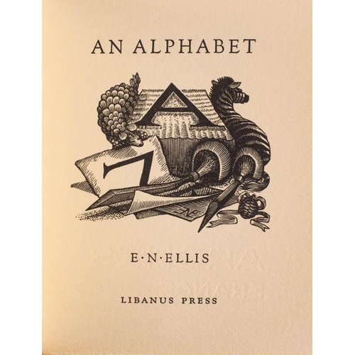 5 - ELLIS, E. N. An Alphabet Marlborough: the Libanus Press, 1983. An alphabet with 27 wood engraved blo... 