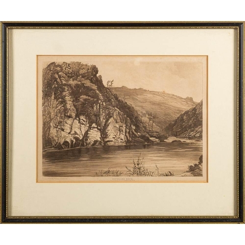 546 - RIVER DART : 5 sepia aquatints, 240 x 117mm, All bar one are in Hogarth frames, 1820.