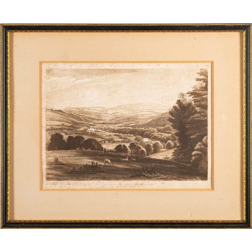 546 - RIVER DART : 5 sepia aquatints, 240 x 117mm, All bar one are in Hogarth frames, 1820.