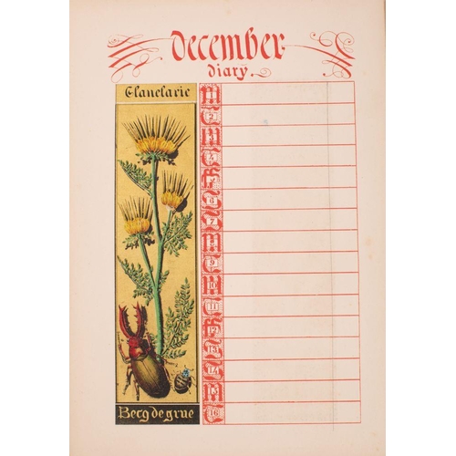 89 - EARLY COLOUR PRINTING : [ Noel Humphreys ] The Illuminated Calendar for 1845 and home diary. 4 (text... 