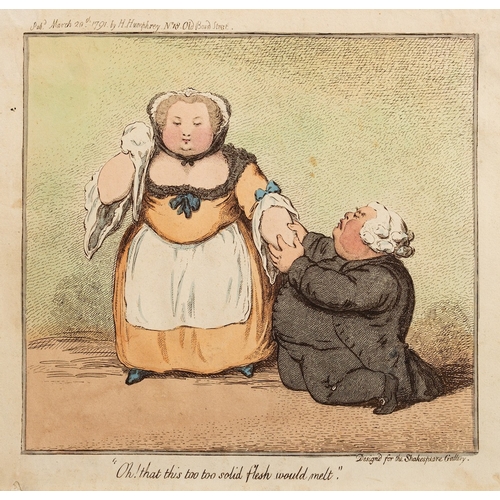 548 - SATIRICAL/CARICATURES : 'Dreadful Hot Weather,' by James Gillray, published by H. Humphrey, 1808. Wi... 