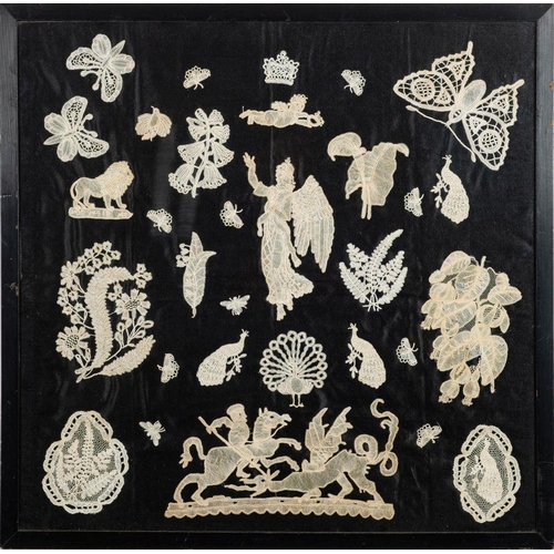 401 - Queen Mary of Teck (1867-1953) and Shaldon Lace School. A collection of lace samples and manuscript ... 