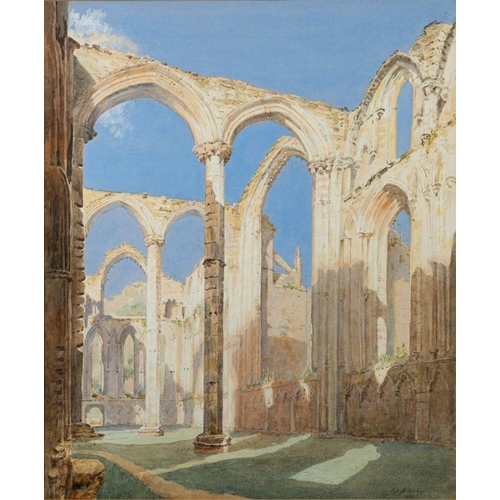 789 - F. L. Aldridge (British, fl. 20th century) Three views of ecclesiastical ruins, Fountains Abbey, Fur... 